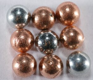 Figure 1: Steel BBs with copper or zinc jackets. (Wikipedia)