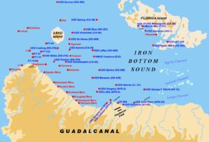 Figure 1: WW2 Ships Sunk in Ironbottom Sound. (Wikipedia)
